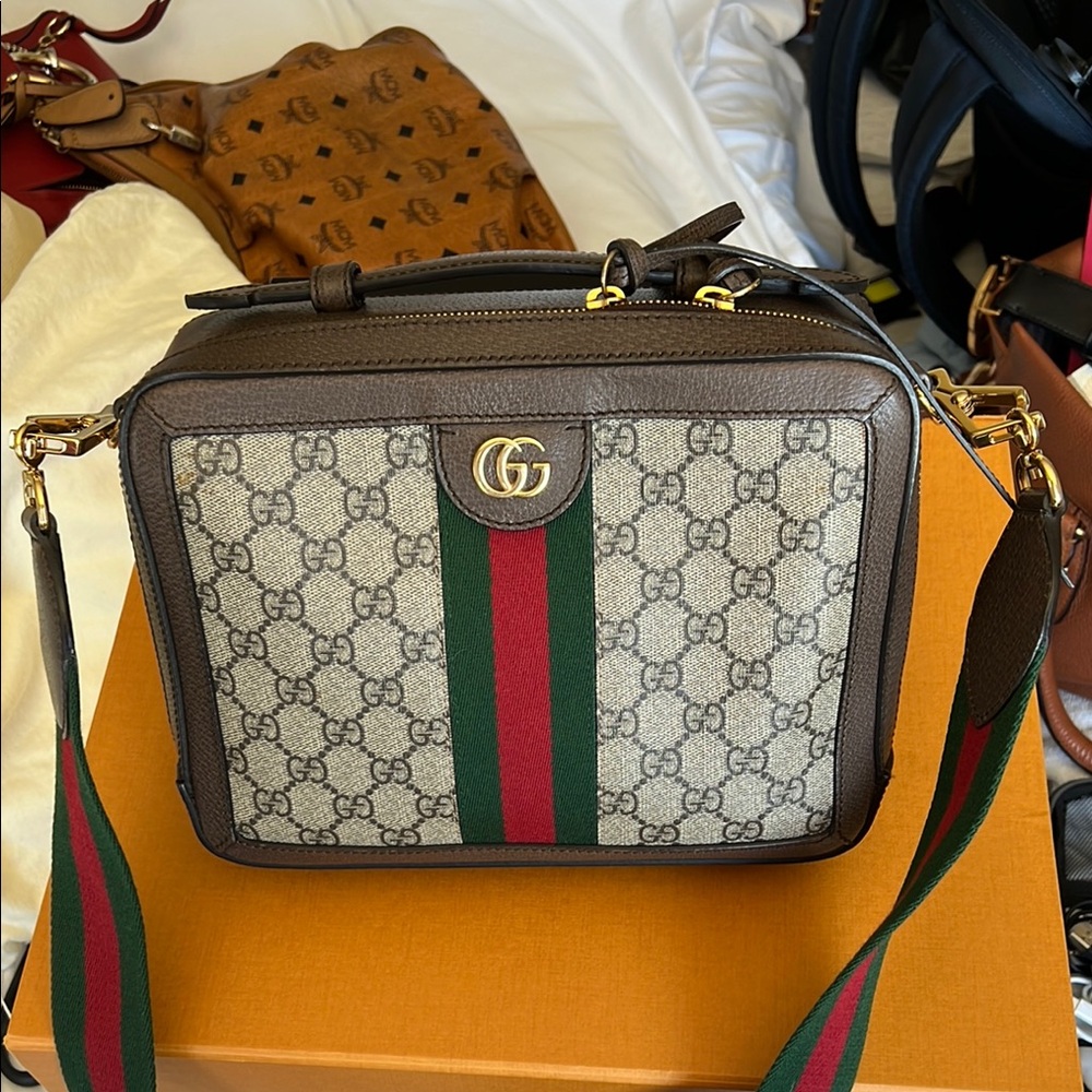 Gucci Brown and Green Men's Bag